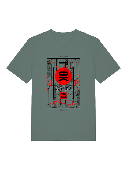 Osaka 1963 Front - Unisex Erwachsenen Bio Baumwolle Kurzarm Shirt Creator T-Shirt 2.0 ST/St SH