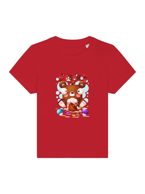 Mini oso de dibujos animados con setas - Camiseta Baby Creator