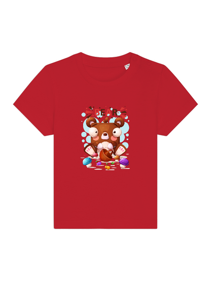 Cartoon Mini Bear with Mushrooms - Baby Creator T-Shirt