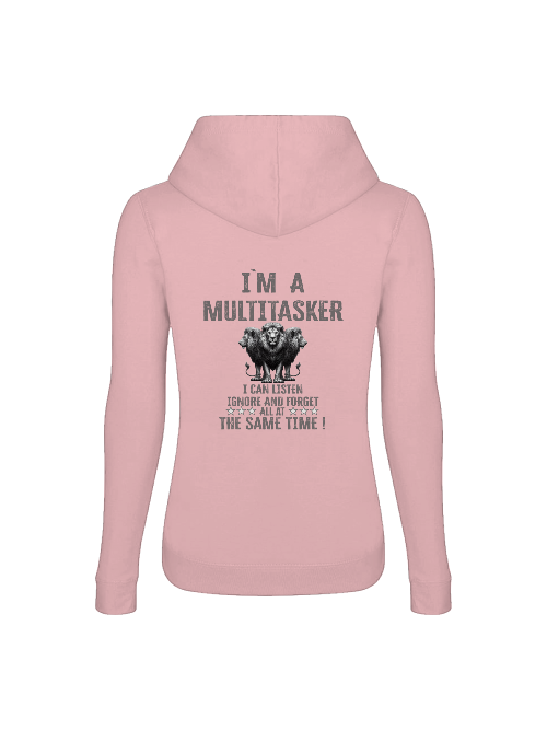 Girlie College Hoodie I`m a Multitasker 3 Löwen