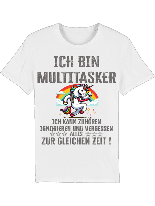 Creator T-Shirt I am a multitasker unicorn with tie