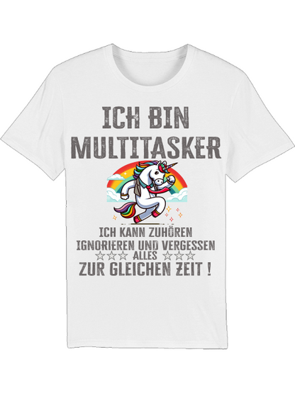 Ich bin Multitasker Einhorn mit Krawatte Creator T-Shirt