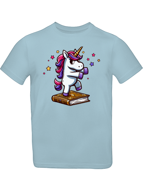 T-Shirt Kids Unicorn dances on book