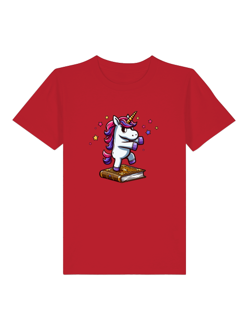 Einhorn tanzt auf Buch - Mini Creator 2.0 Kids T-Shirt SK