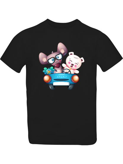 Cartoon Trio Vogel Maus Baer T-Shirt Kids SK