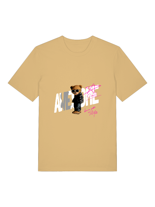 Born with Style Teddy Front - Unisex Erwachsenen Bio Baumwolle Kurzarm Shirt Creator T-Shirt 2.0 ST/St SH