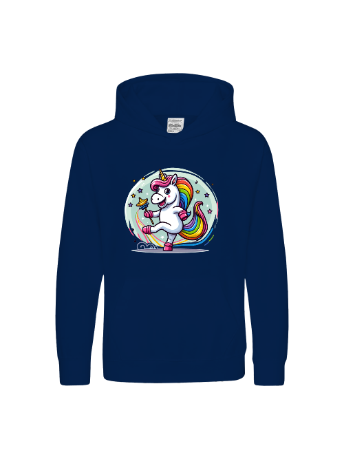 Kids Premium Hoodie Sweet Unicorn dances with bubble