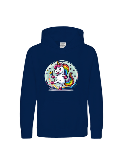 Unicornio bailando con burbujas - Sudadera con capucha premium para niños SK
