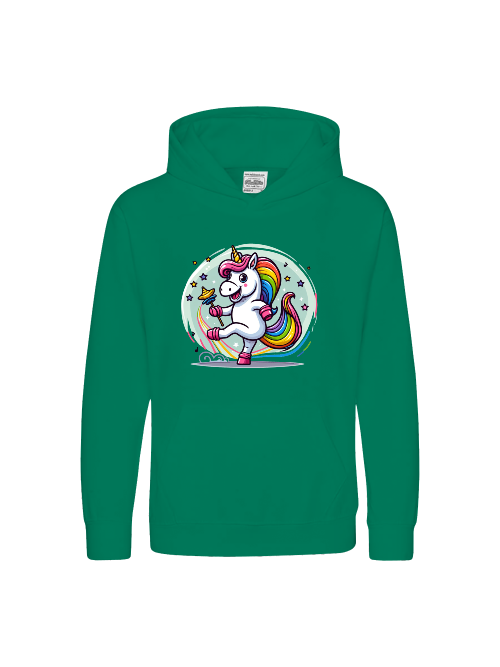 Kids Premium Hoodie Sweet Unicorn dances with bubble