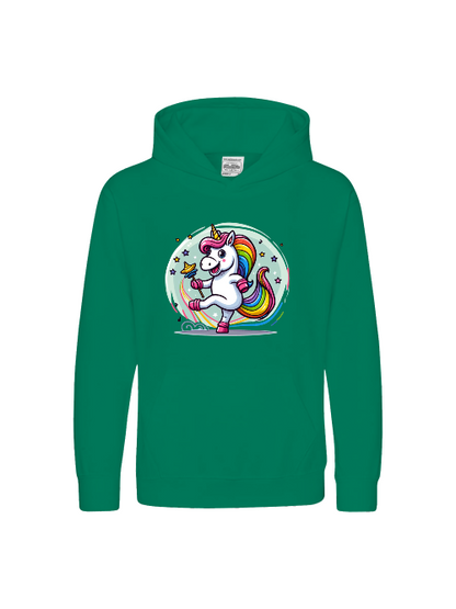 Unicornio bailando con burbujas - Sudadera con capucha premium para niños SK