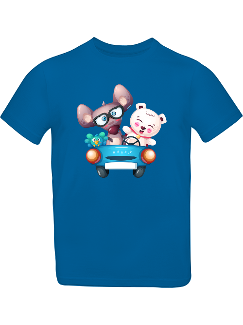 Camiseta de dibujos animados Trio Bird Mouse Bear para niños