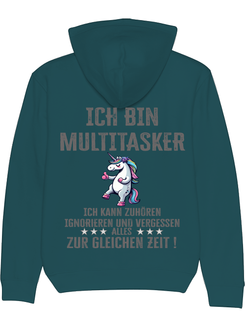 Cruiser Hoodie I am a multitasker unicorn thumbs up