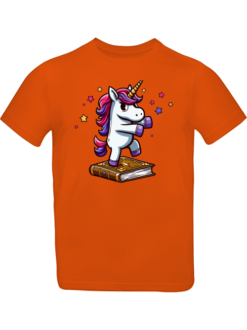 T-Shirt Kids Unicorn dances on book