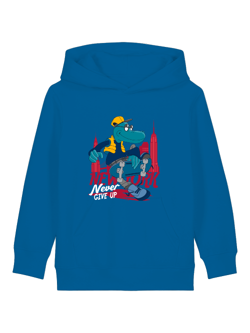 Cartoon Never give up - Mini Cruiser Hoodie 2.0 Kinder Kapuzenpullover SK