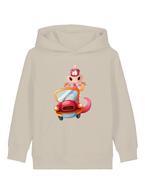 Cartoon Drache im Auto - Mini Cruiser Hoodie 2.0 Kinder Kapuzenpullover SK