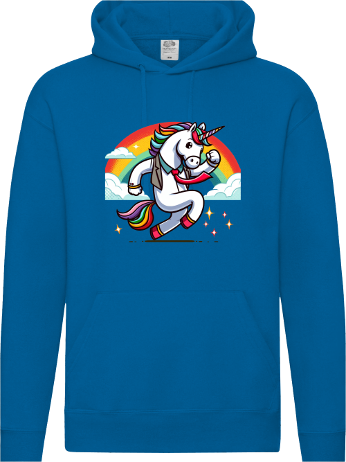 Premium Hoodie Einhorn mit Regenbogen