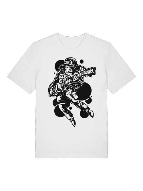 Astronaut Gitarrist Front - Unisex Erwachsenen Bio Creator T-Shirt SH