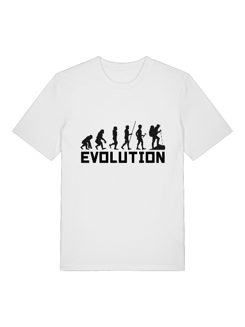 Evolution Walking - Camiseta unisex de manga corta de algodón orgánico para adultos Creator T-Shirt 2.0 ST/ST SH
