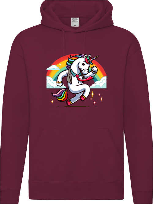 Premium Hoodie Einhorn mit Regenbogen