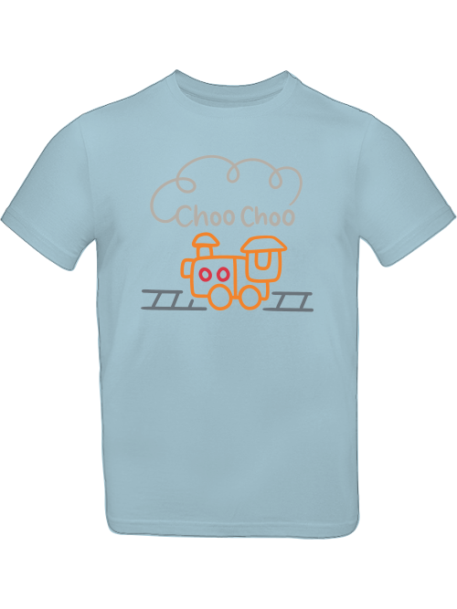 Cartoon Choo Choo Locomotive T-Shirt Kids