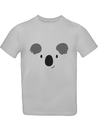 Camiseta infantil con estampado de cara de koala de dibujos animados SK