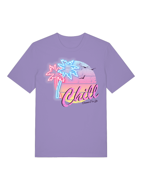 Chill Sunset Front - Unisex Erwachsenen Bio Baumwolle Kurzarm Shirt Creator T-Shirt 2.0 ST/ST SH