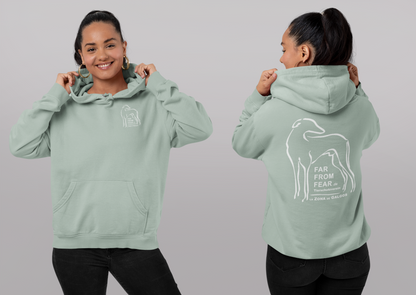 Unisex organic Cruiser Hoodie 2.0 ST/ST mit DTF Druck - FARFROMFEAR Tierschutz Zweiseitiger Druck