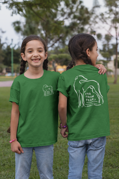 Unisex Kinder Premium organic T-Shirt DTF Druck - FARFROMFEAR Tierschutz Zweiseitiger Druck