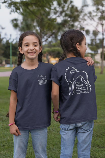 Unisex Kinder Premium organic T-Shirt DTF Druck - FARFROMFEAR Tierschutz Zweiseitiger Druck