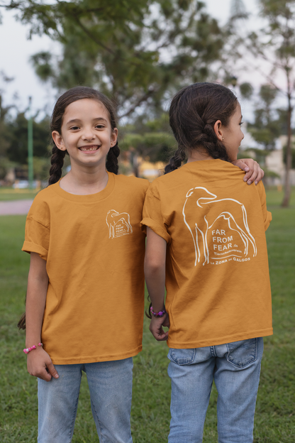 Unisex Kinder Premium organic T-Shirt DTF Druck - FARFROMFEAR Tierschutz Zweiseitiger Druck