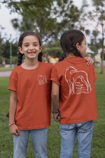 Unisex Kinder Premium organic T-Shirt DTF Druck - FARFROMFEAR Tierschutz Zweiseitiger Druck