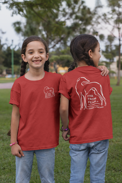 Unisex Kinder Premium organic T-Shirt DTF Druck - FARFROMFEAR Tierschutz Zweiseitiger Druck