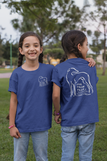 Unisex Kinder Premium organic T-Shirt DTF Druck - FARFROMFEAR Tierschutz Zweiseitiger Druck