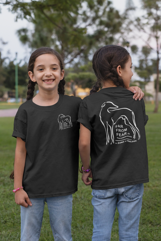 Unisex Kinder Premium organic T-Shirt DTF Druck - FARFROMFEAR Tierschutz Zweiseitiger Druck