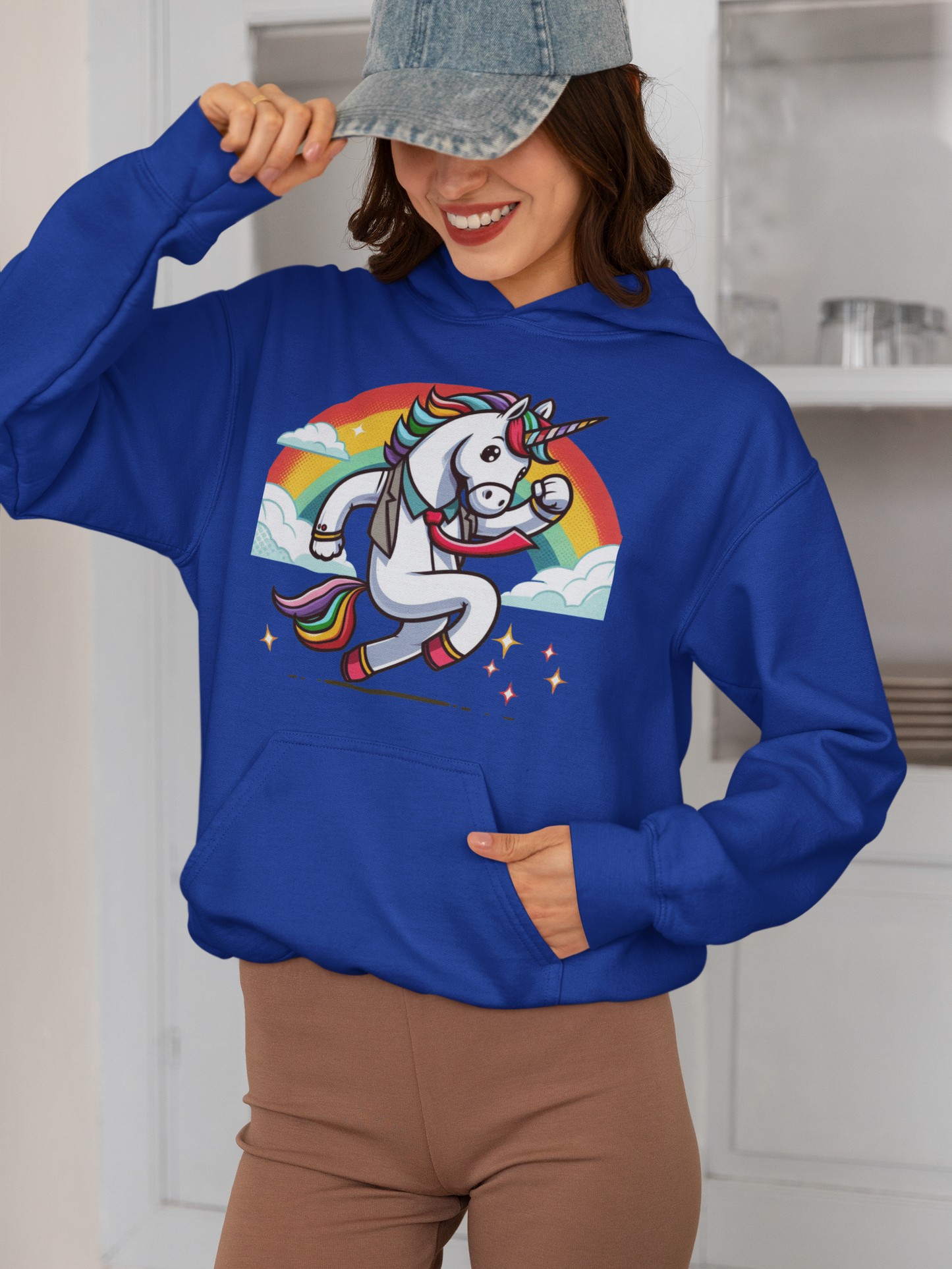 Cruiser hoodie unicorn with rainbow