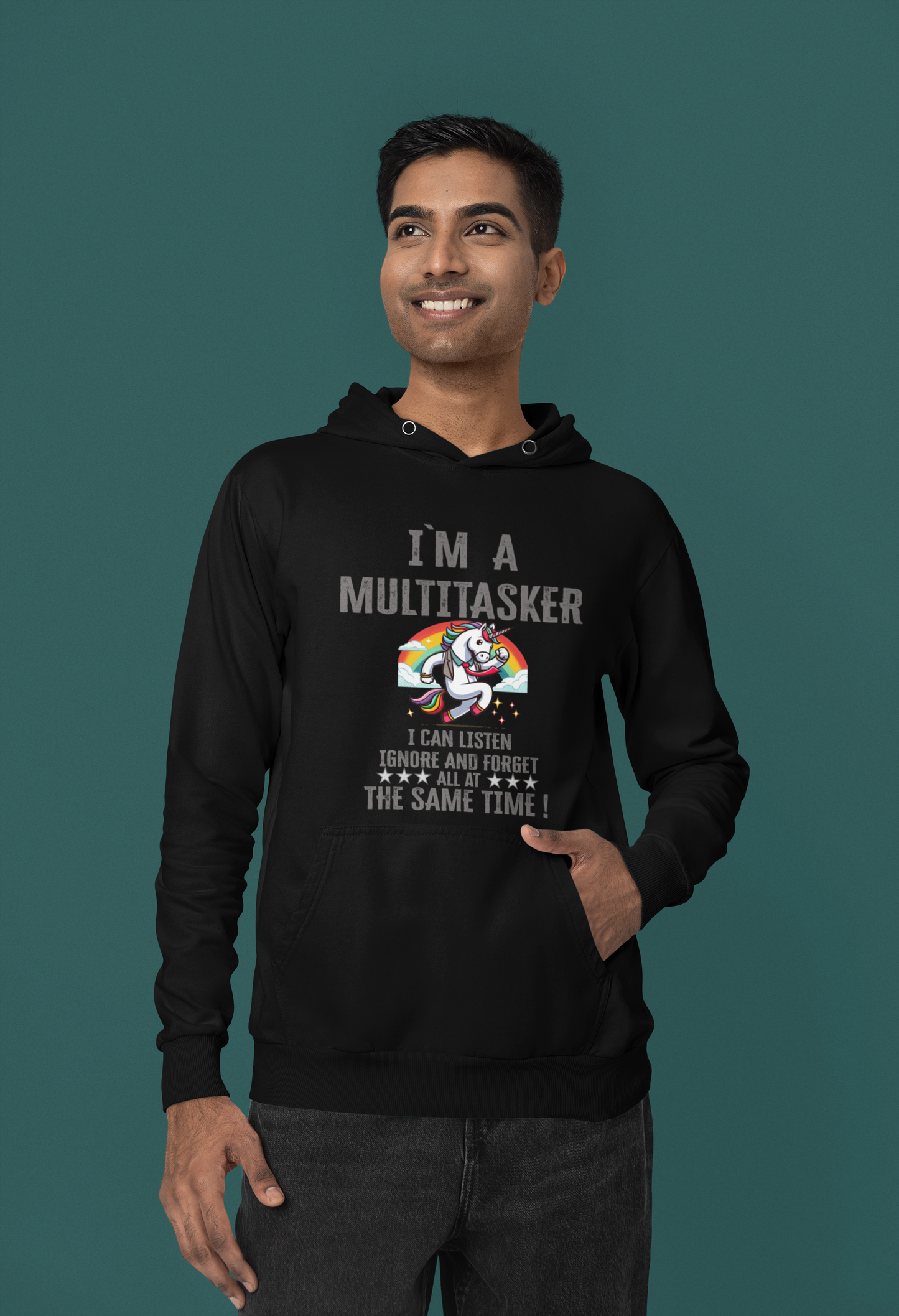 Cruiser hoodie I am multitasker unicorn with tie