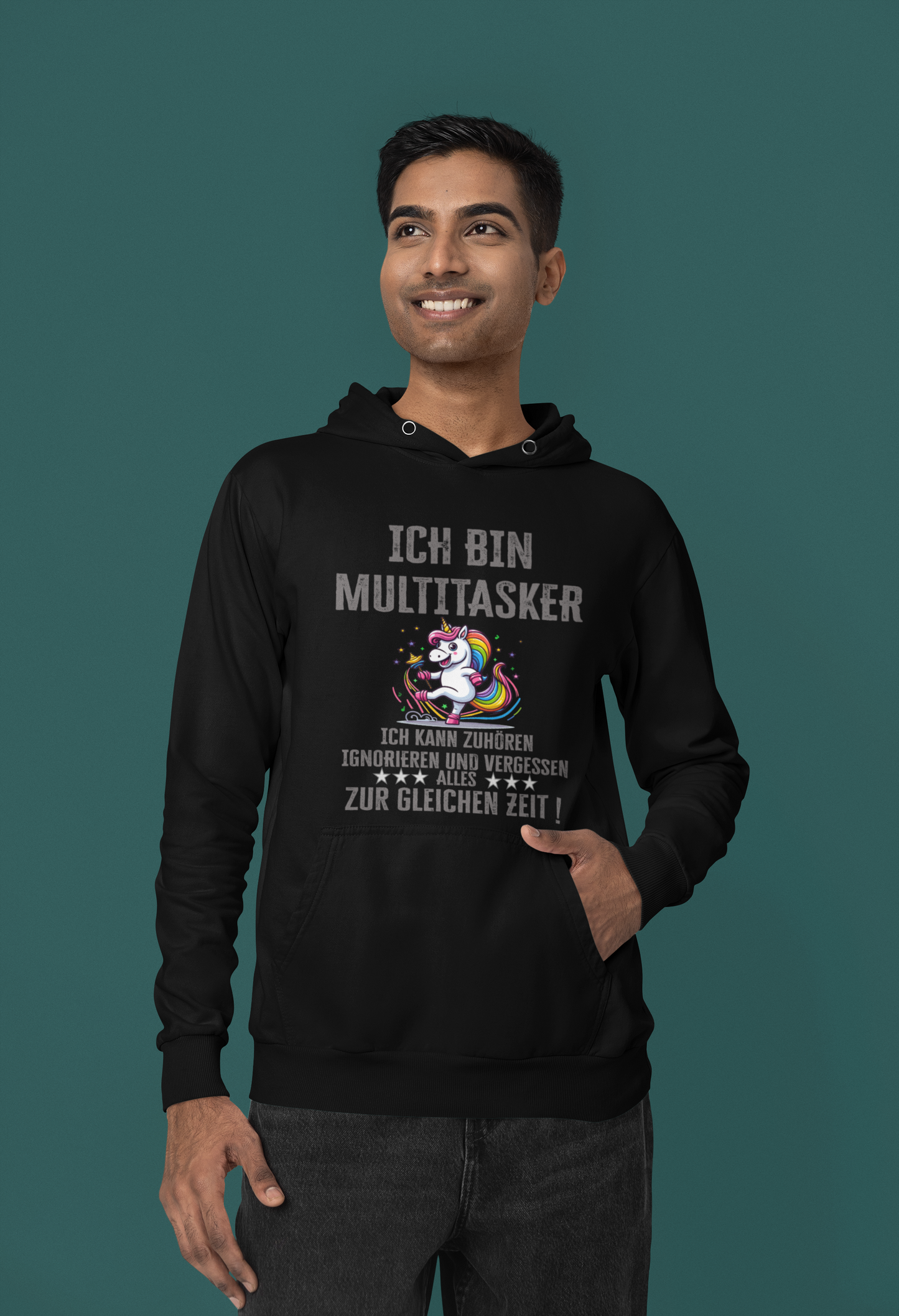 Cruiser Hoodie I`ma Multitasker Unicorn Rattle Dance Colorful