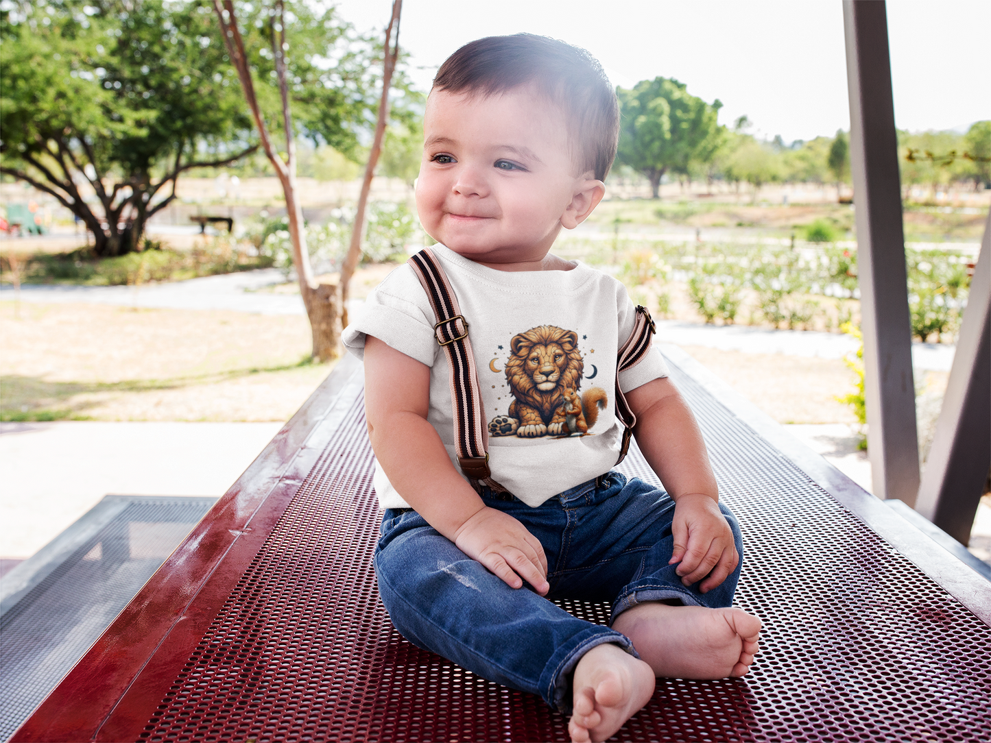 Baby Creator T-Shirt Loewe with squirrels and moons