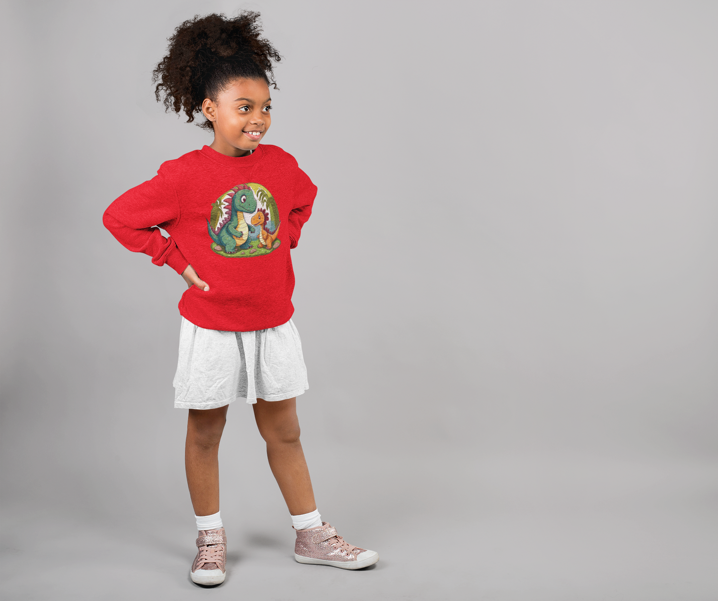 Mini Changer sweatshirt two dinosaurs