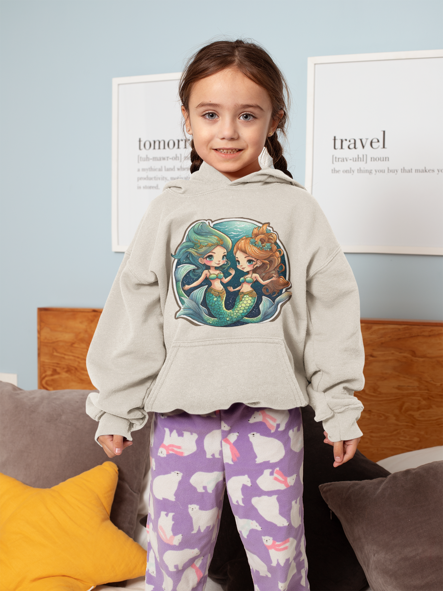 Kids Premium Hooded Sweat Mermaids