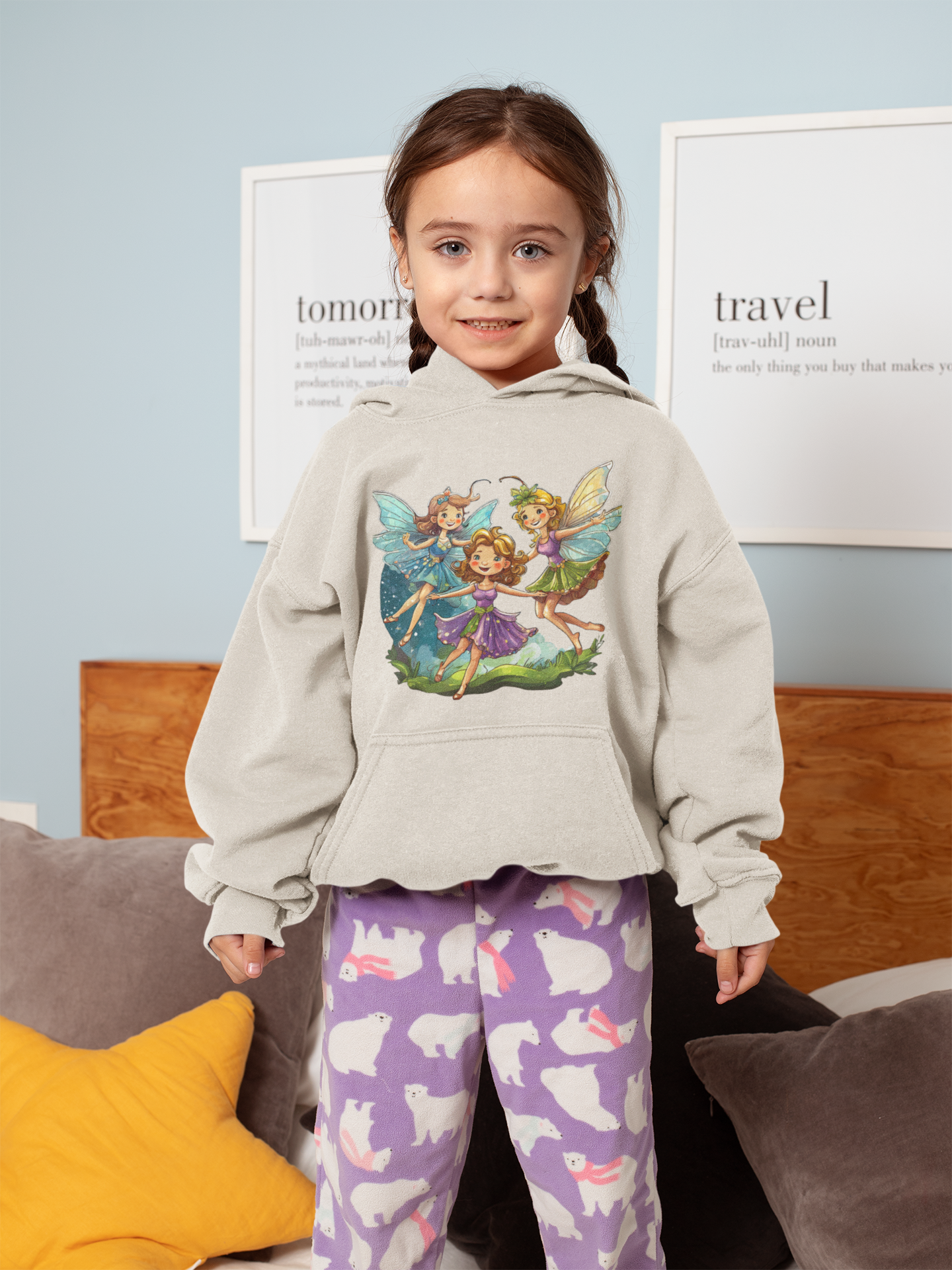 Sudadera con capucha premium para niños Fairy Dance