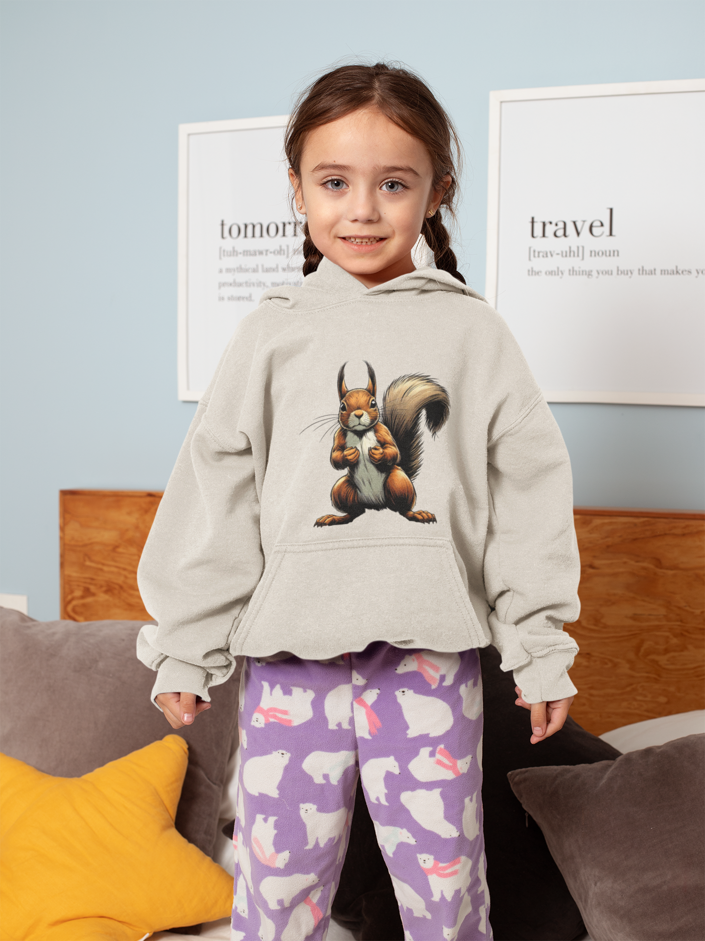 Kids Premium Hooded Sweat Squirrel