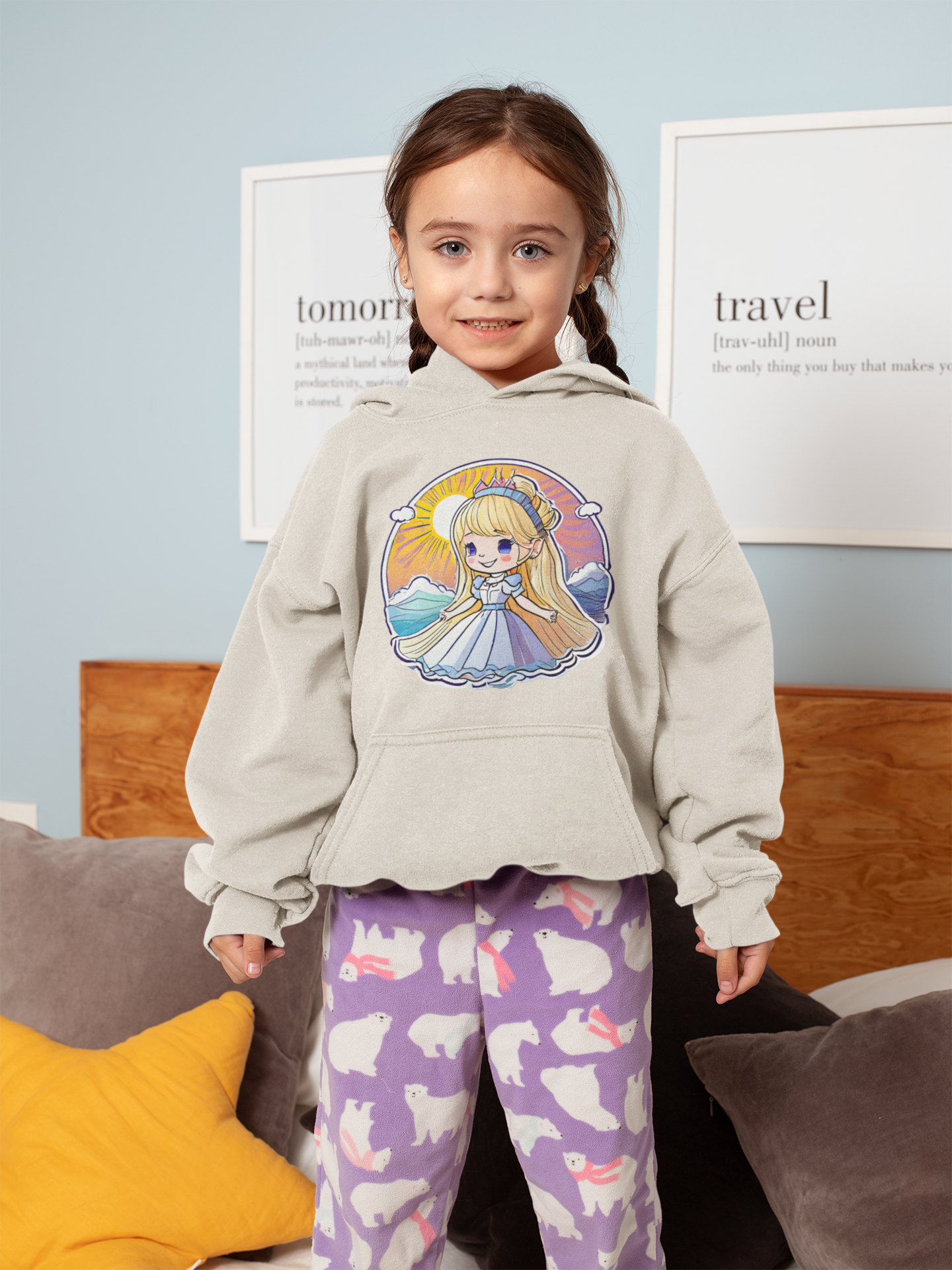 Kids Premium Hooded Sweat Princess Sunrise