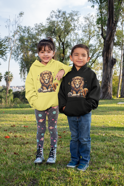 Sudadera con capucha Premium para niños Loewe con ardillas y lunas