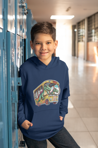 Sudadera con capucha premium para niños Dinobus