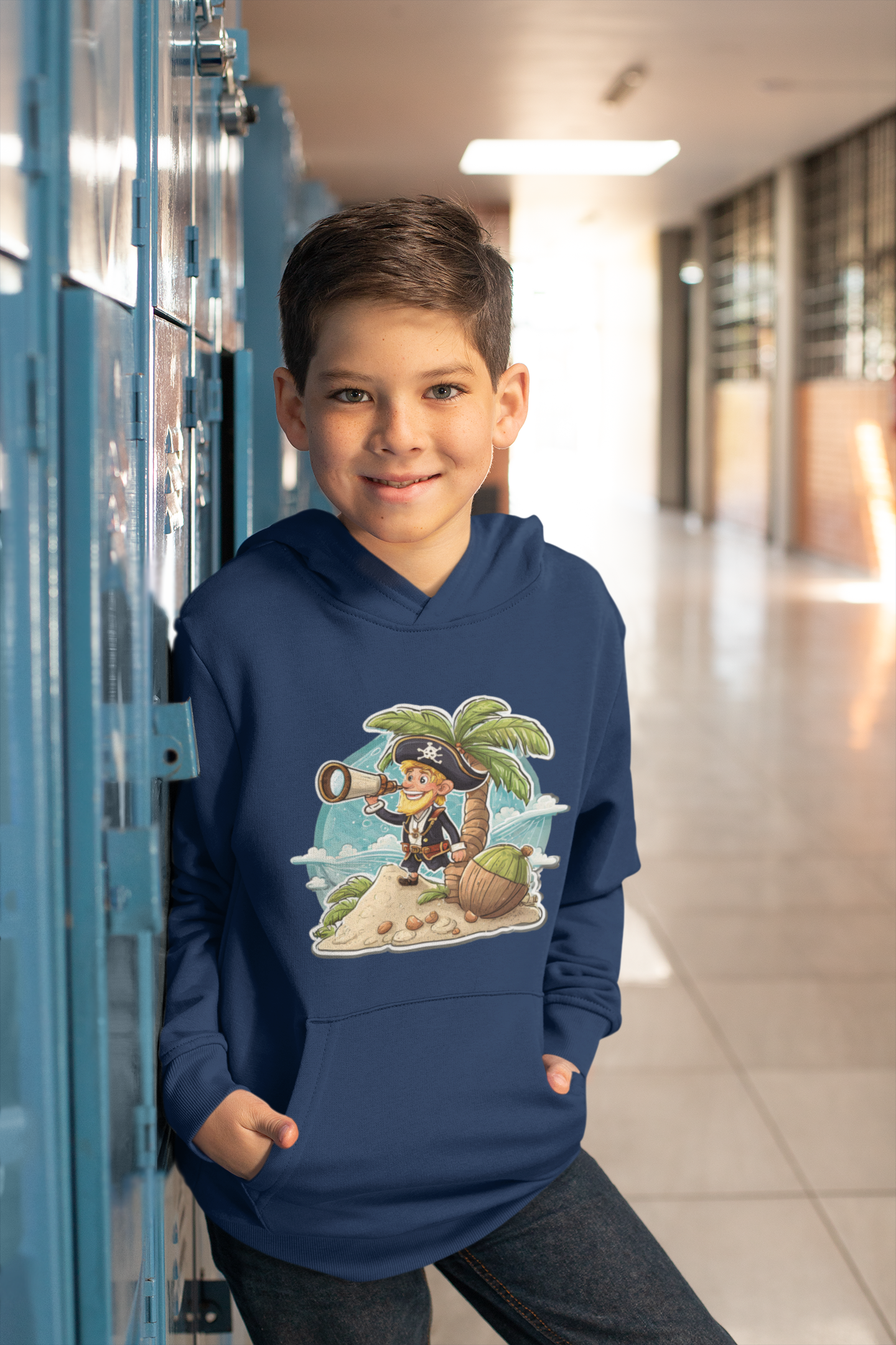 Sudadera con capucha premium para niños Pirata