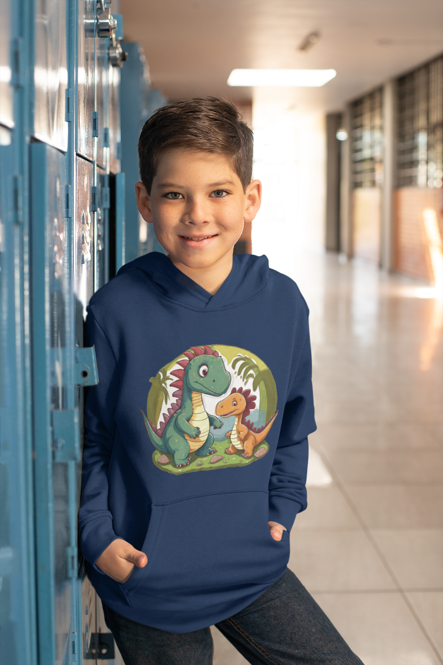 Mini Cruiser Hoodie two dinosaurs