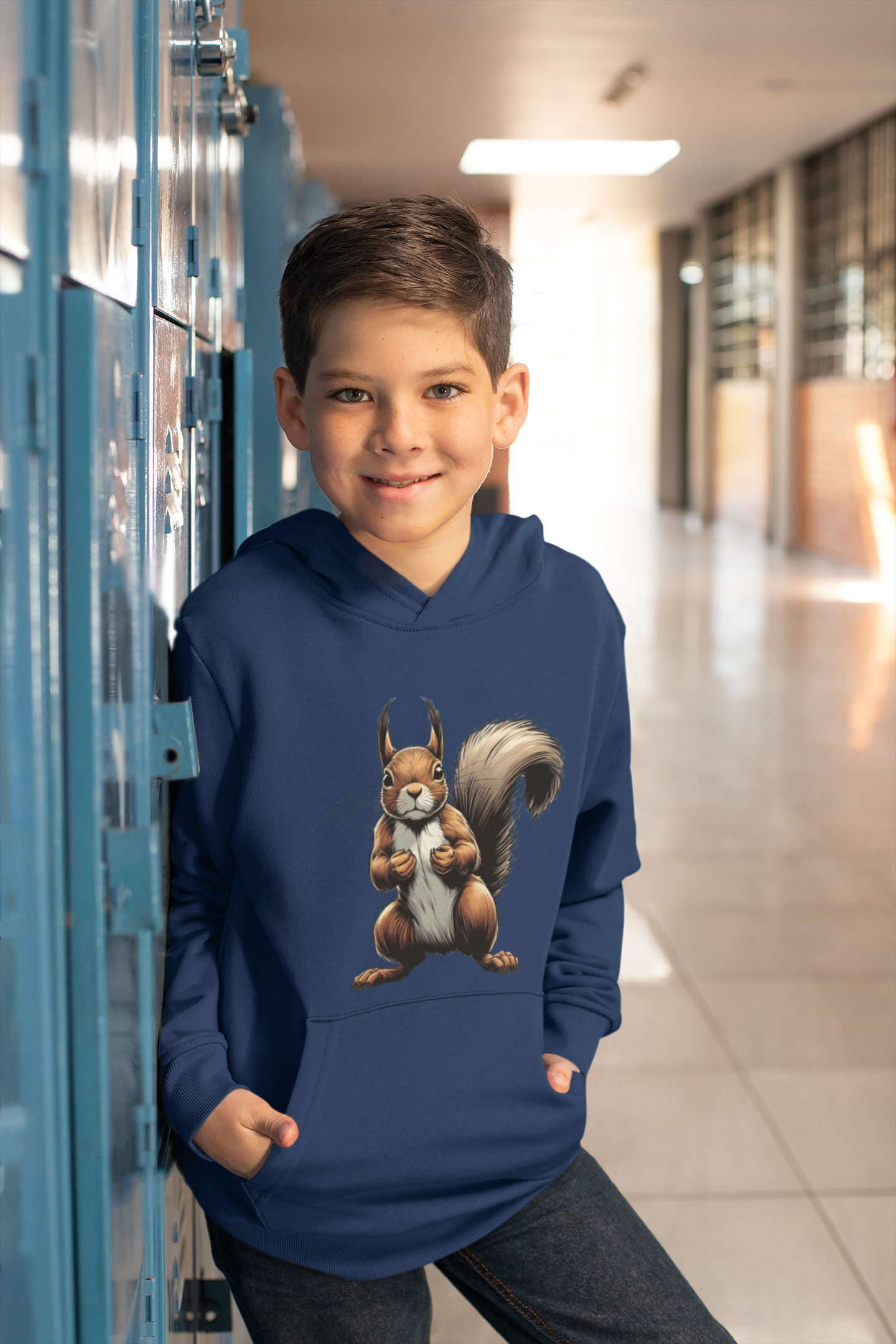 Kids Premium Hooded Sweat Squirrel