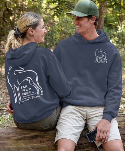 Unisex organic Cruiser Hoodie 2.0 ST/ST mit DTF Druck - FARFROMFEAR Tierschutz Zweiseitiger Druck