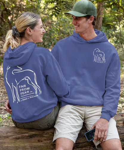 Unisex organic Cruiser Hoodie 2.0 ST/ST mit DTF Druck - FARFROMFEAR Tierschutz Zweiseitiger Druck